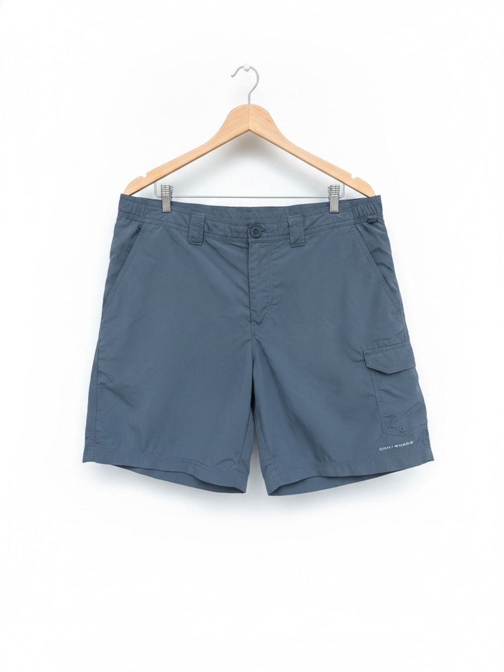 Columbia PFG Men’s 34 Omni-Shade Fishing Cargo Shorts Gray 9” Inseam